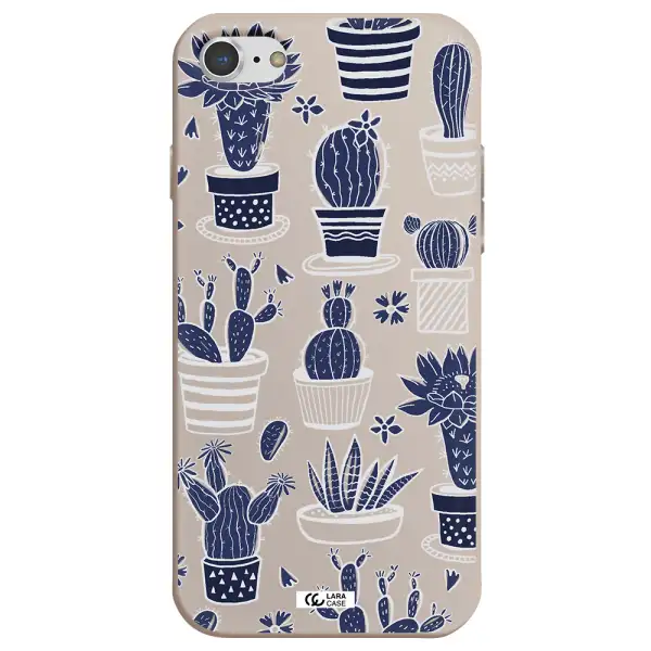 Blue Cactus Apple iPhone 8 Silicone Stone Case