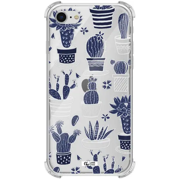 Blue Cactus Apple iPhone se 2020 Clear PC Case