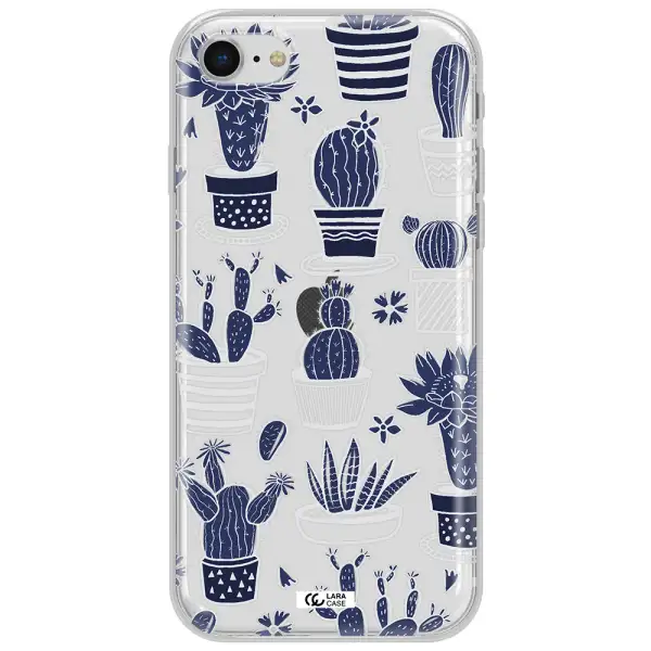 Blue Cactus Apple Iphone Se 2020 Clear Tpu Case