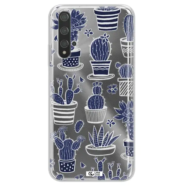 Blue Cactus Huawei Nova 5t Clear TPU Case