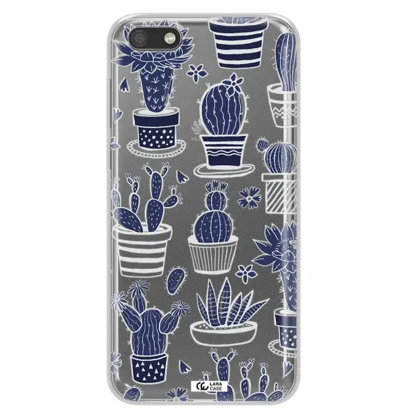 Blue Cactus Huawei Y5 2018 Clear TPU Case