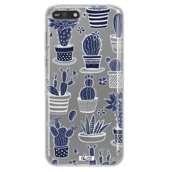 Blue Cactus Huawei Y6 2018 Clear TPU Case