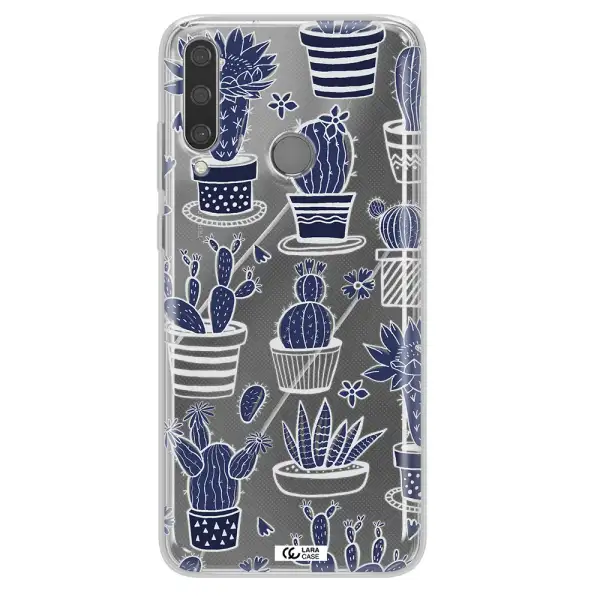 Blue Cactus Huawei Y6P Clear TPU Case