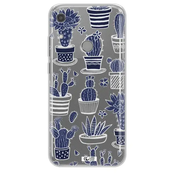 Blue Cactus Huawei Y6S Clear TPU Case