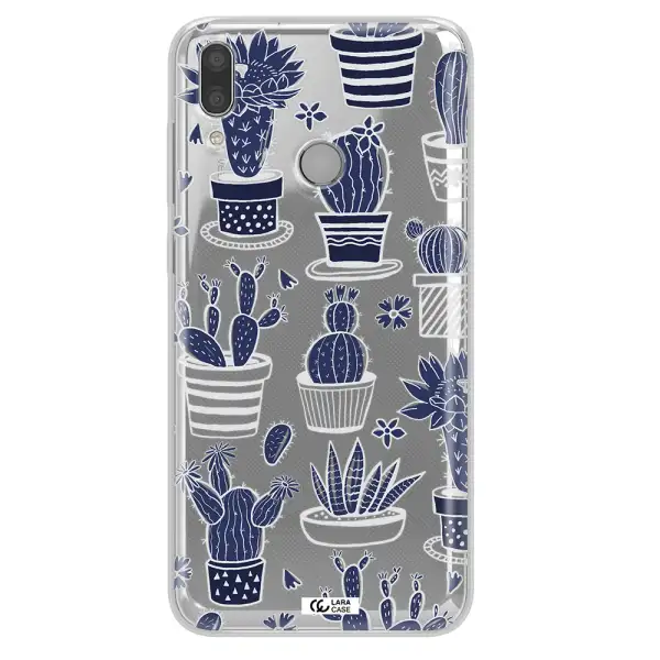 Blue Cactus Huawei Y9 2019 Clear TPU Case