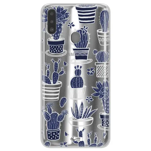 Blue Cactus Samsung A20S Clear TPU Case