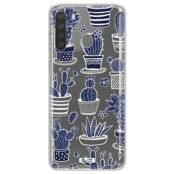 Blue Cactus Samsung A21 Clear TPU Case