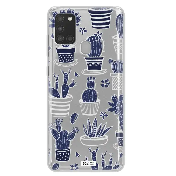 Blue Cactus Samsung A21S Clear TPU Case
