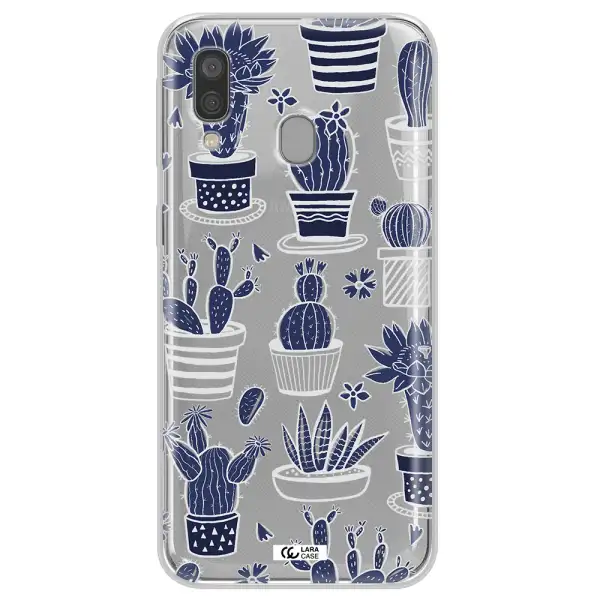 Blue Cactus Samsung A40 Clear TPU Case