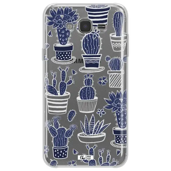 Blue Cactus Samsung J7 2015 Clear TPU Case