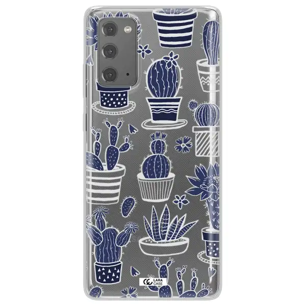 Blue Cactus Samsung Note 20 Clear TPU Case