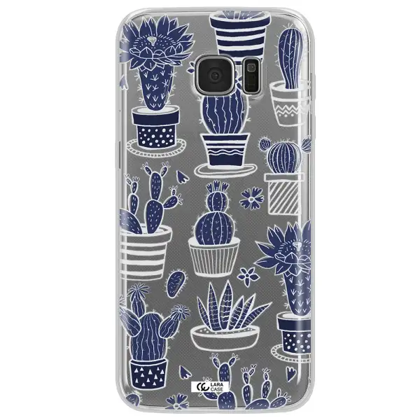 Blue Cactus Samsung S7 Edge Clear TPU Case