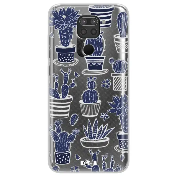 Blue Cactus Xiaomi Redmi Note 9 Clear TPU Case