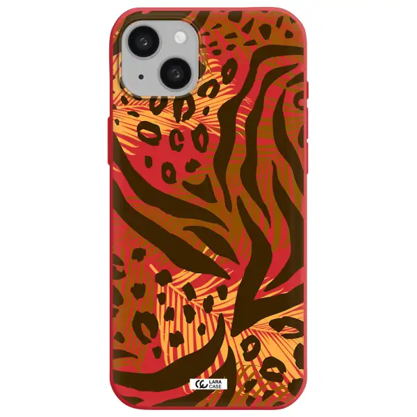 Be Wild Apple iphone 15 plus Silicone Imperial Red Case