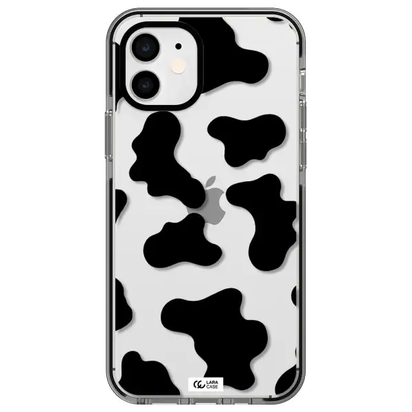 Cow Print Apple iPhone 11 impact black border Case