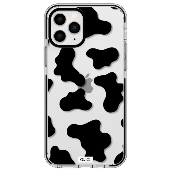 Cow Print Apple iPhone 11 pro impact black border Case