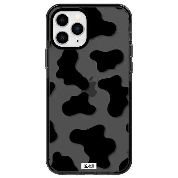 Cow Print Apple iPhone 11 pro impact Smoke Black Case