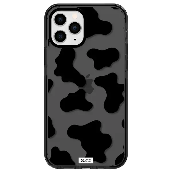 Cow Print Apple iPhone 11 pro max impact Smoke Black Case