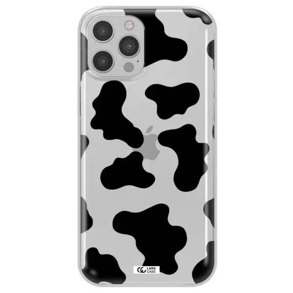 Cow Print Apple iPhone 12 pro Clear TPU Case