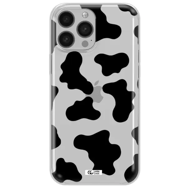 Cow Print Apple iPhone 13 Pro Max Clear TPU Case
