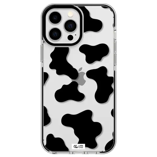 Cow Print Apple iPhone 13 Pro Max impact black border Case