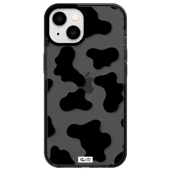 Cow Print Apple iPhone 14 impact Smoke Black Case
