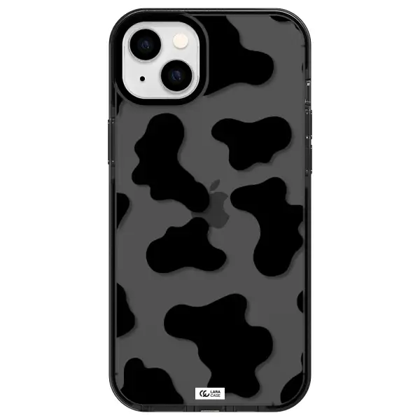 Cow Print Apple iPhone 14 plus impact Smoke Black Case