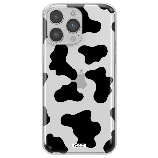 Cow Print Apple iPhone 14 pro Clear TPU Case