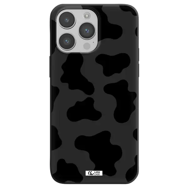 Cow Print Apple iPhone 14 pro max Silicone black Case