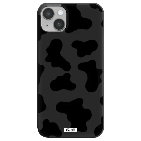 Cow Print Apple iPhone 14 Silicone black Case
