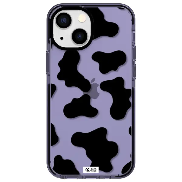 Cow Print Apple iPhone 15 impact Lilac Case