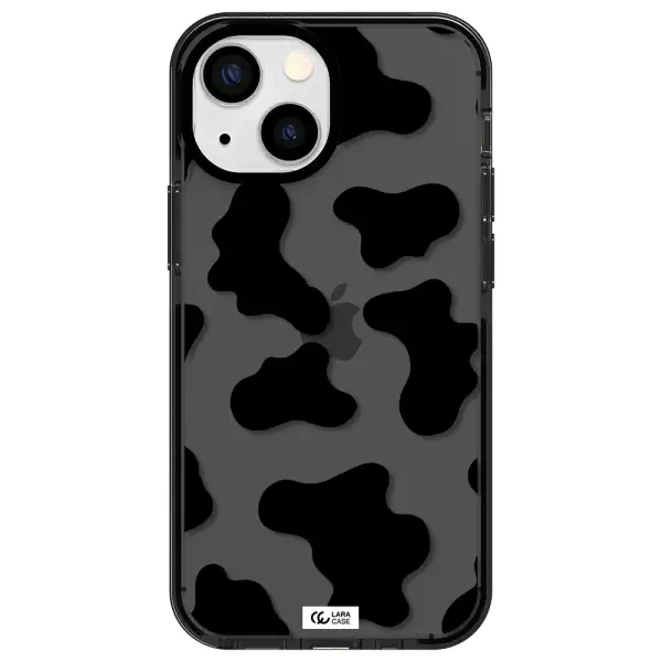 Cow Print Apple iPhone 15 impact Smoke Black Case