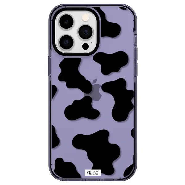 Cow Print Apple iPhone 15 Pro Max impact Lilac Case
