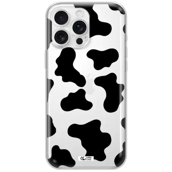 Cow Print Apple Iphone 16 Pro Max Clear Tpu Case