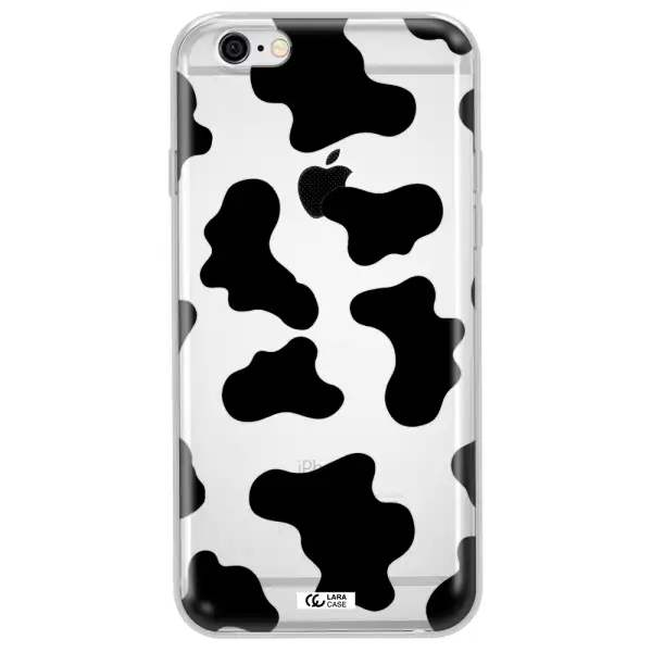 Cow Print Apple iPhone 6 plus Clear TPU Case
