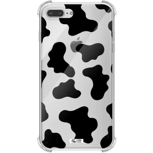 Cow Print Apple iPhone 8 plus Clear PC Case