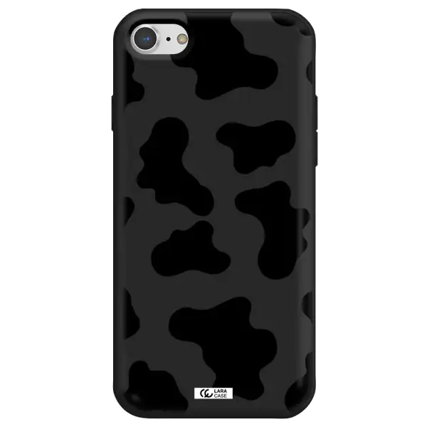 Cow Print Apple iPhone 8 Silicone black Case