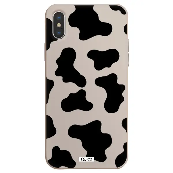 Cow Print Apple iPhone X Silicone Stone Case