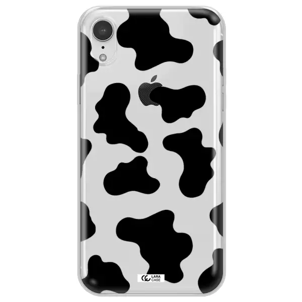 Cow Print Apple iPhone XR Clear TPU Case