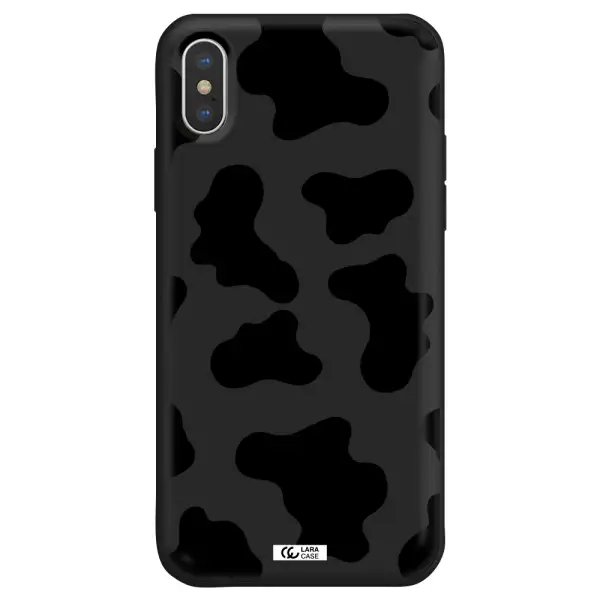 Cow Print Apple iPhone XS Silicone black Case