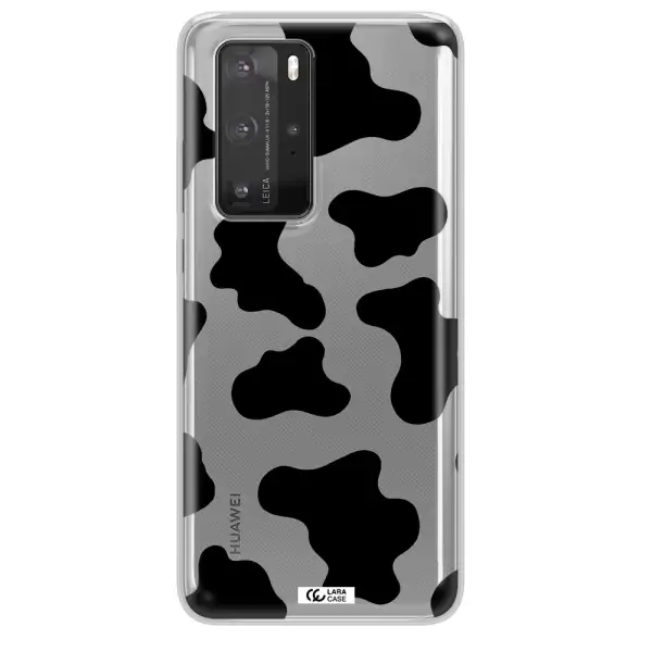 Cow Print Huawei P40 Pro Clear TPU Case