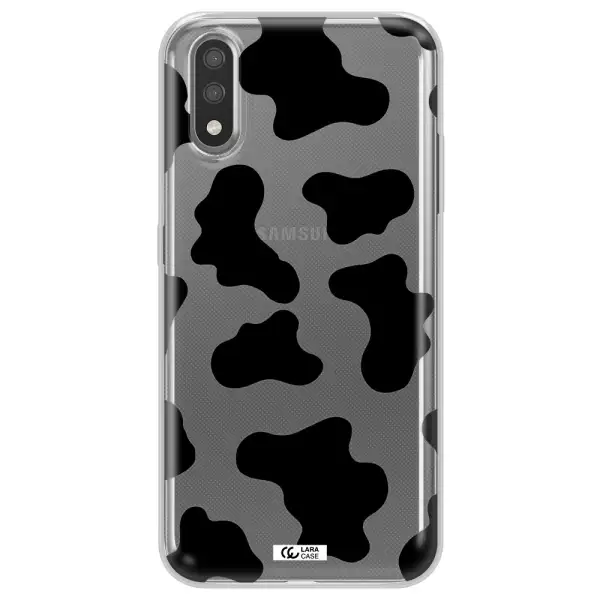 Cow Print Samsung A01 Clear TPU Case