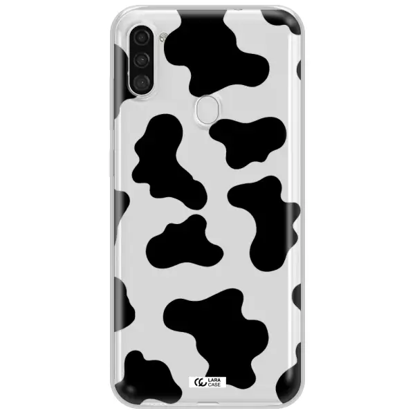 Cow Print Samsung A11 Clear TPU Case