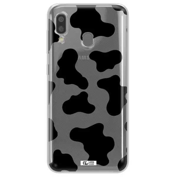 Cow Print Samsung A20 Clear TPU Case