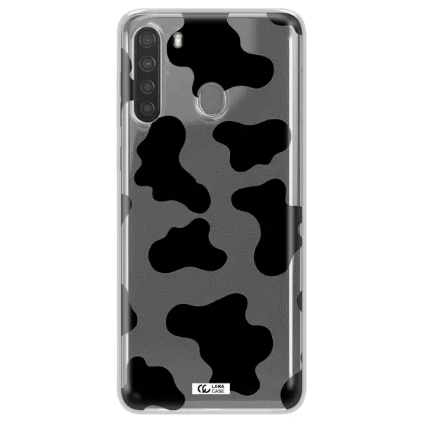 Cow Print Samsung A21 Clear TPU Case