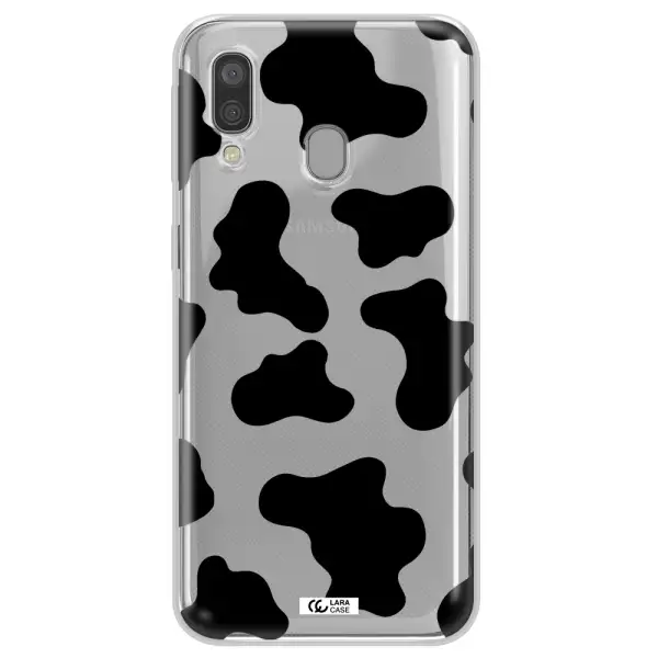Cow Print Samsung A40 Clear TPU Case