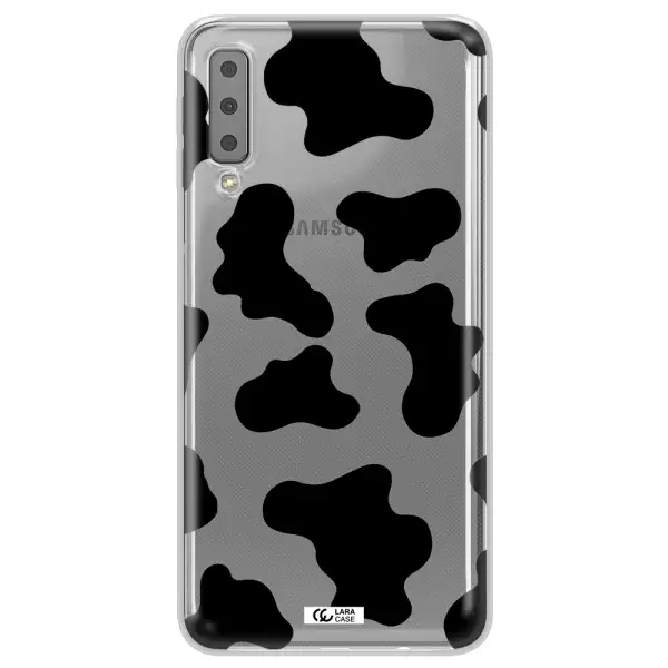 Cow Print Samsung A7 2018 Clear TPU Case