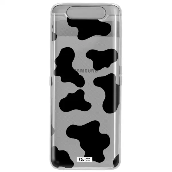 Cow Print Samsung A80 Clear TPU Case