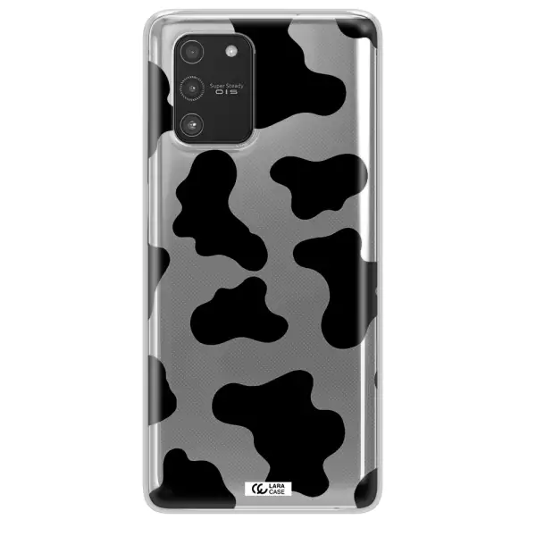 Cow Print Samsung A91 Clear TPU Case