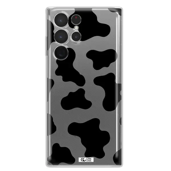 Cow Print Samsung S 22 Ultra Clear TPU Case